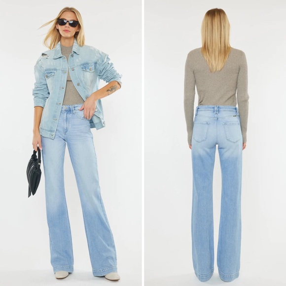 KanCan | High Rise Flare Jeans - Light Wash - Picture 9 of 13